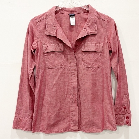 Patagonia Tops - Patagonia Women’s Long Sleeve Chambray Shirt Button Down Size 2 Red